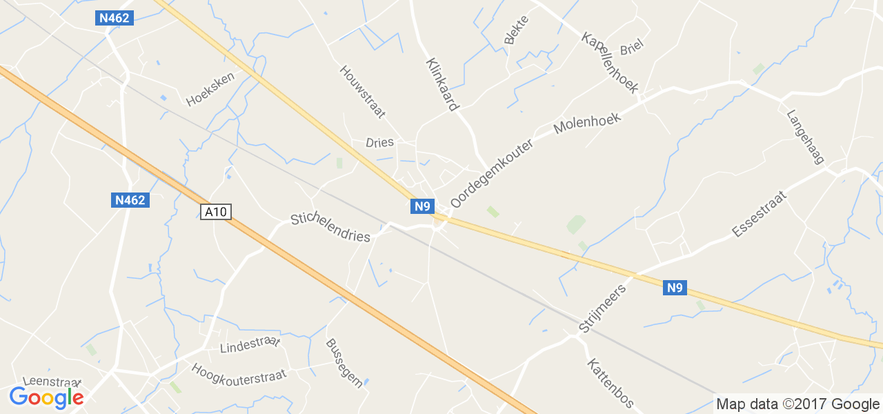 map de la ville de Oordegem