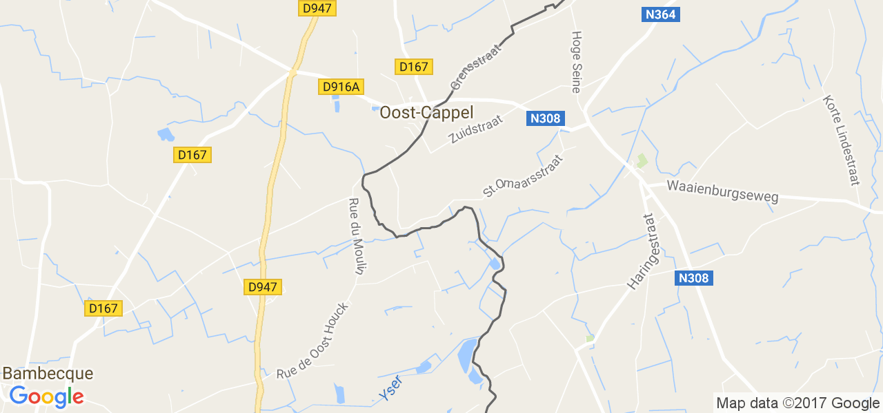 map de la ville de Oost-Cappel