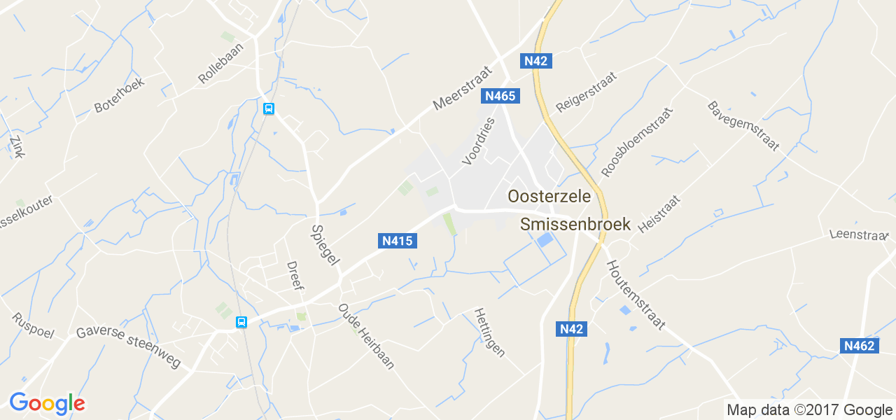 map de la ville de Oosterzele