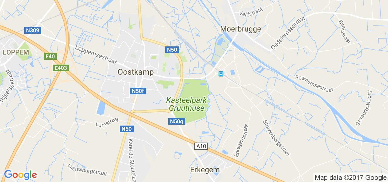 map de la ville de Oostkamp