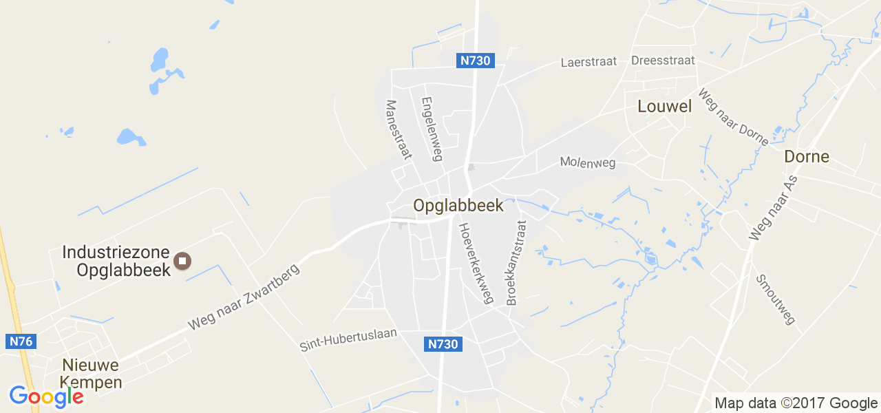 map de la ville de Opglabbeek