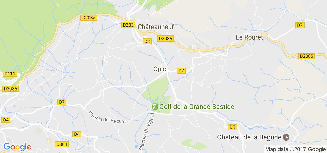 map de la ville de Opio