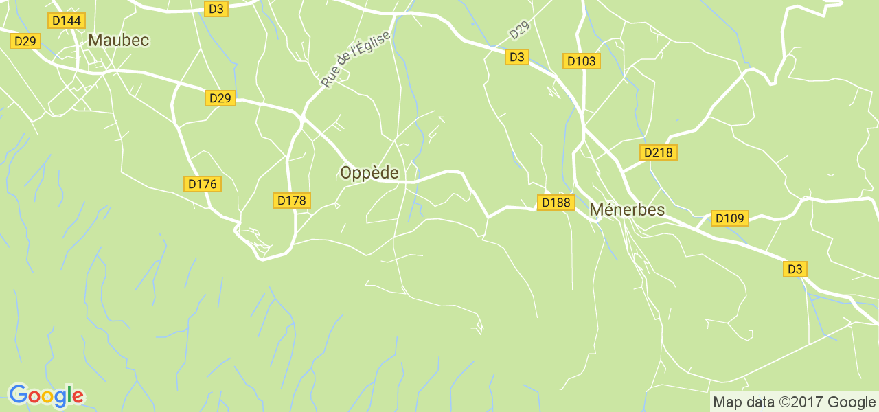 map de la ville de Oppède