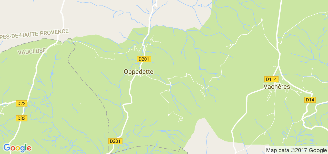 map de la ville de Oppedette