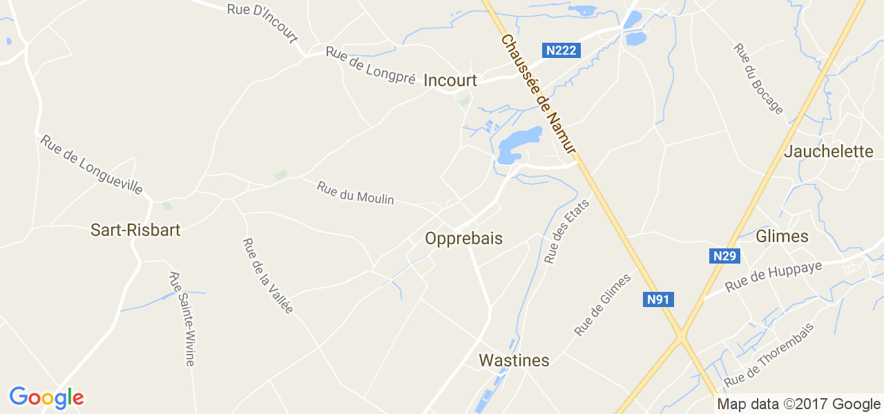 map de la ville de Opprebais