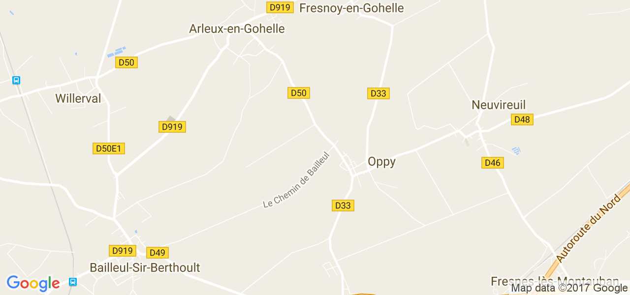 map de la ville de Oppy