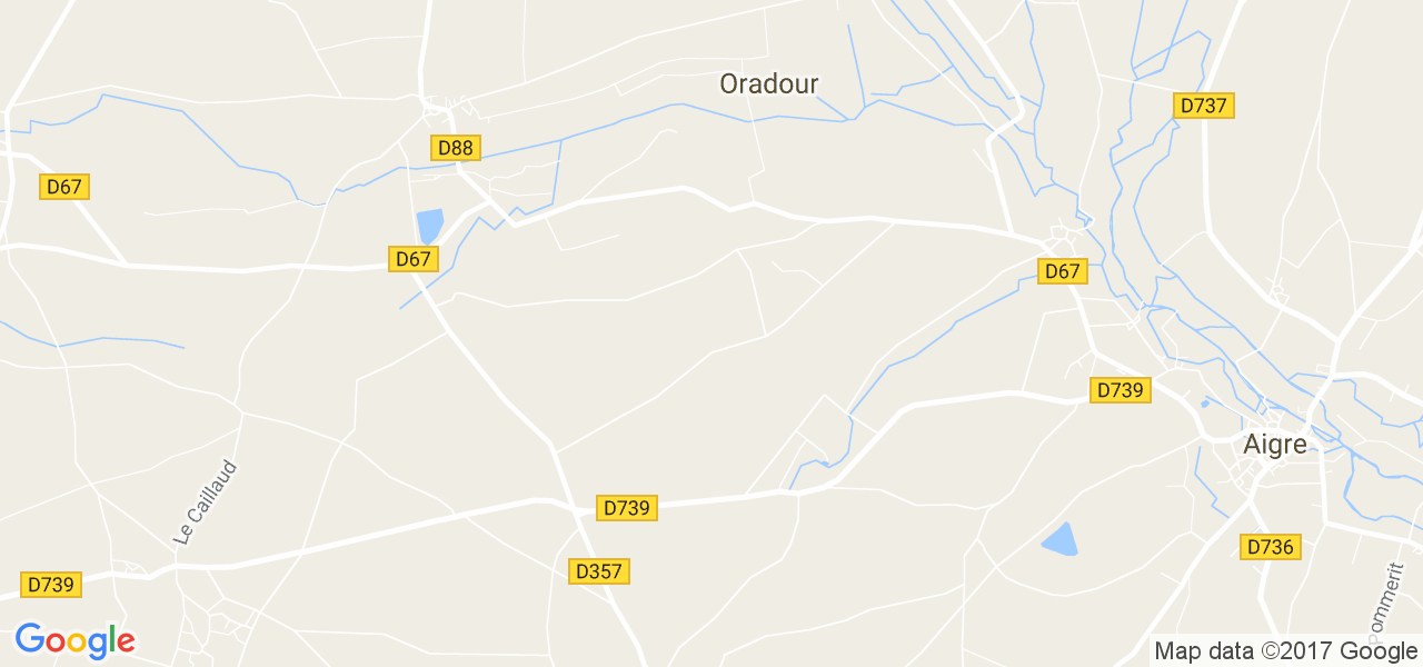 map de la ville de Oradour