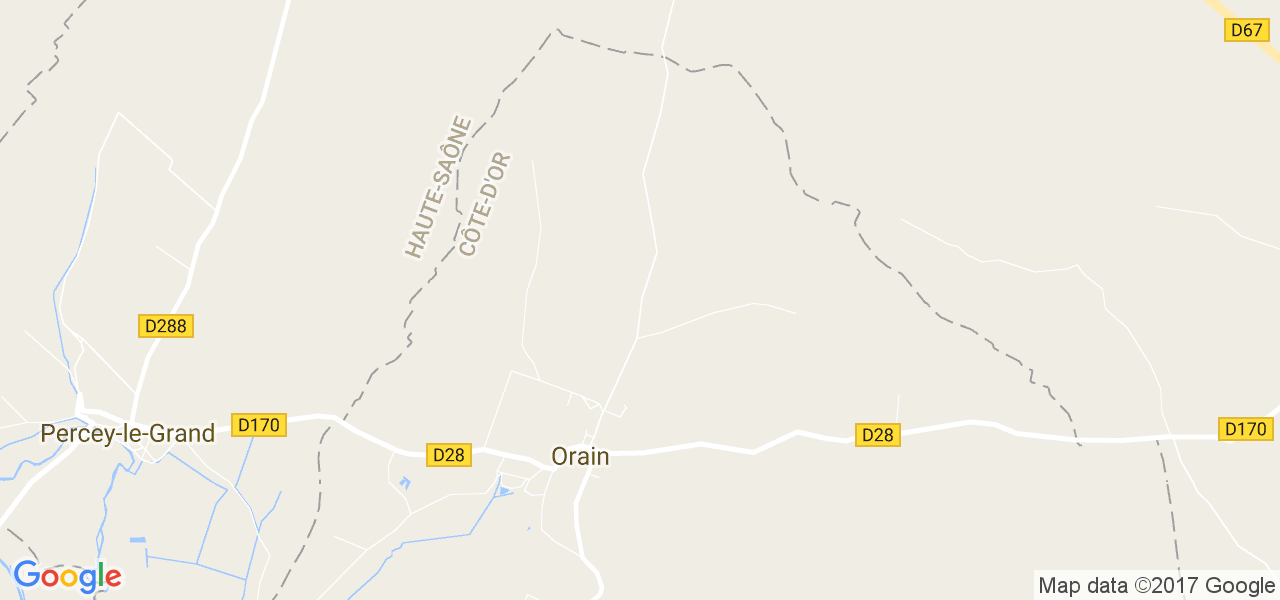 map de la ville de Orain