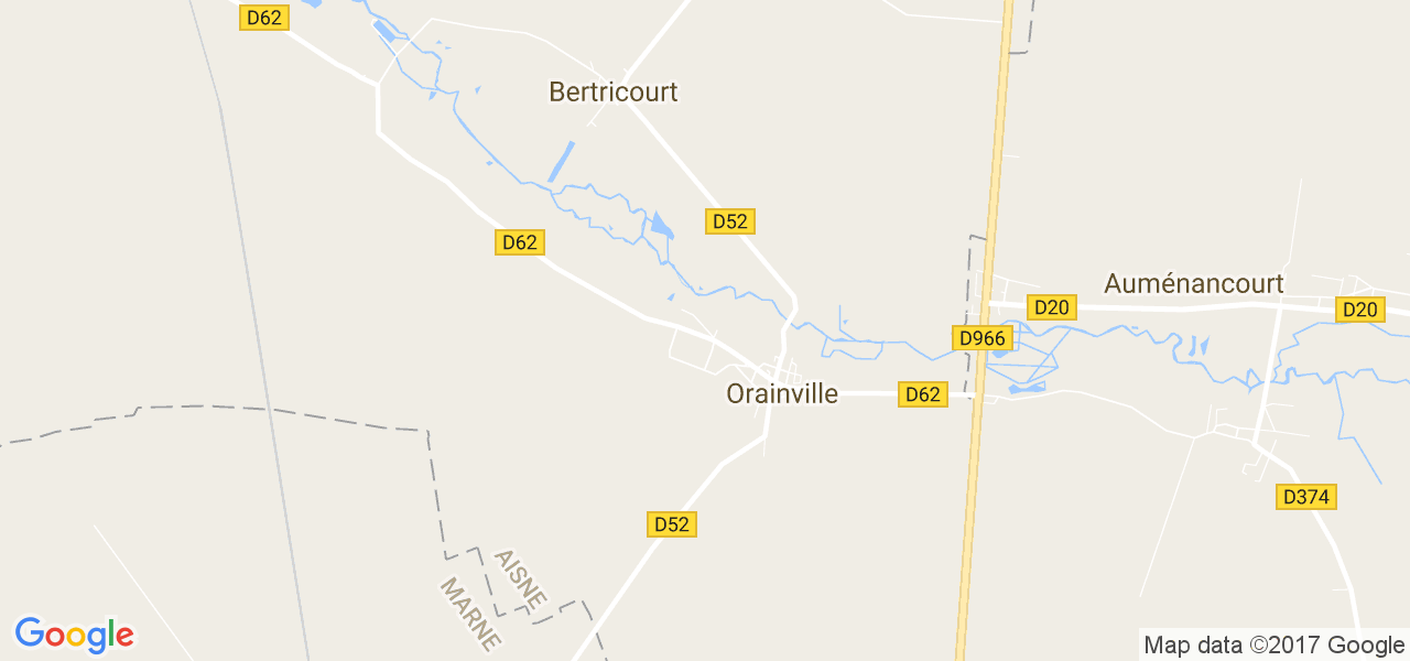 map de la ville de Orainville