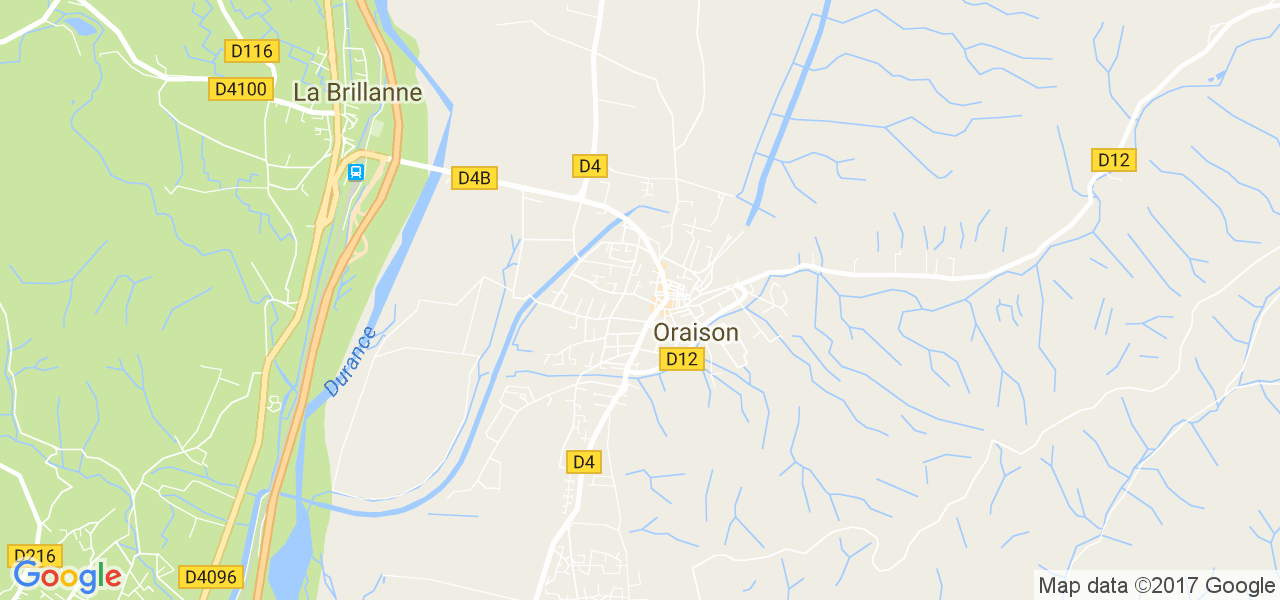 map de la ville de Oraison