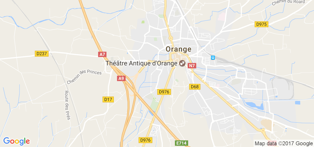 map de la ville de Orange