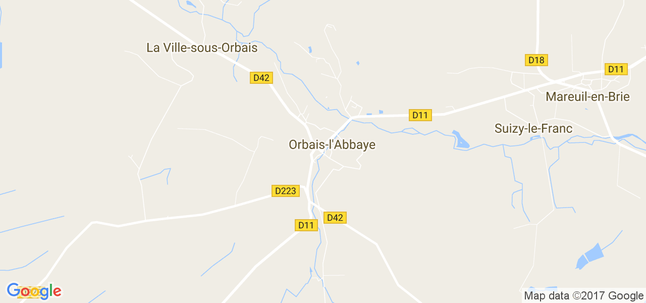 map de la ville de Orbais-l'Abbaye