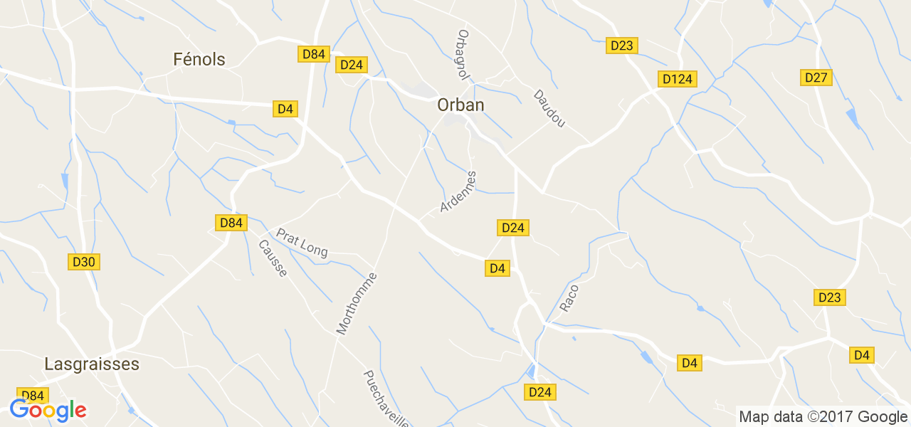 map de la ville de Orban