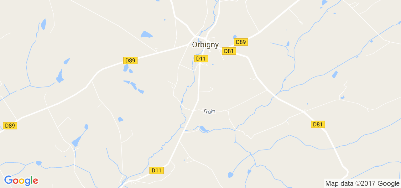 map de la ville de Orbigny