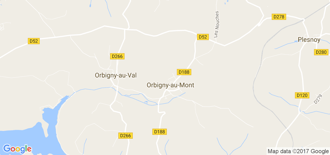 map de la ville de Orbigny-au-Mont