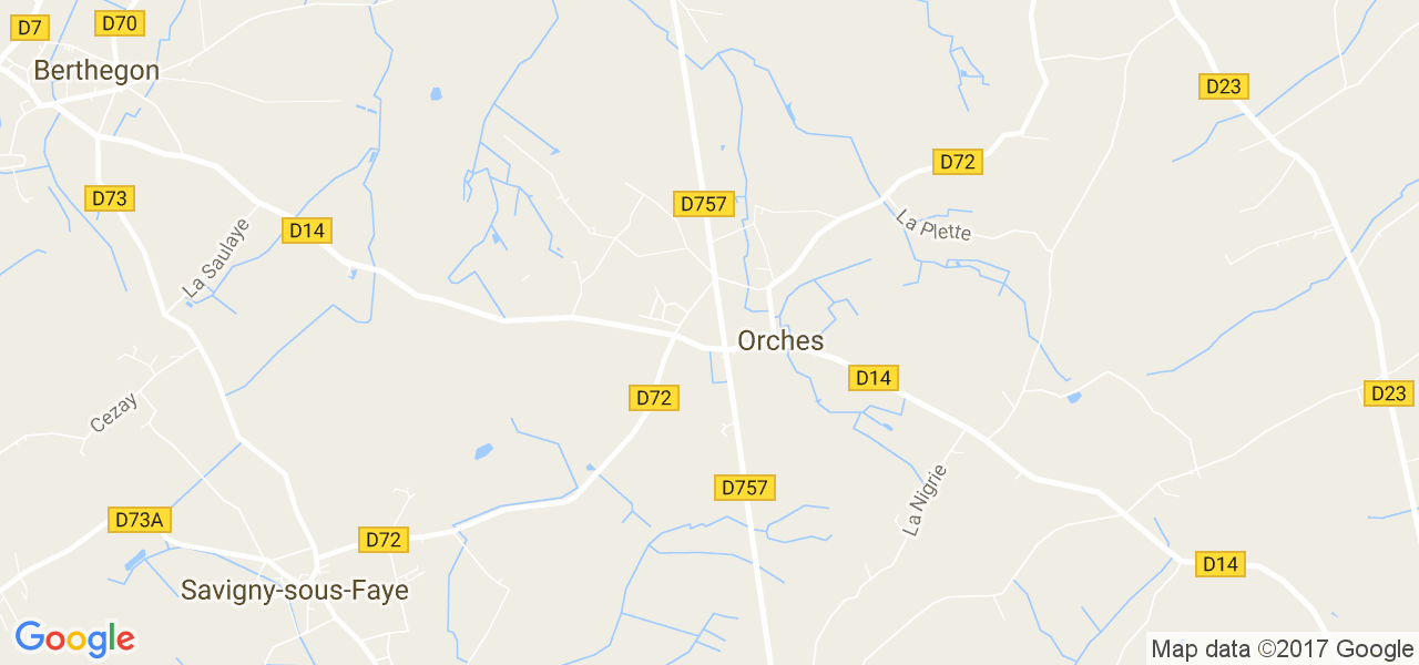 map de la ville de Orches