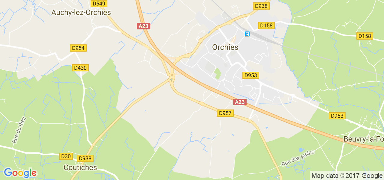 map de la ville de Orchies