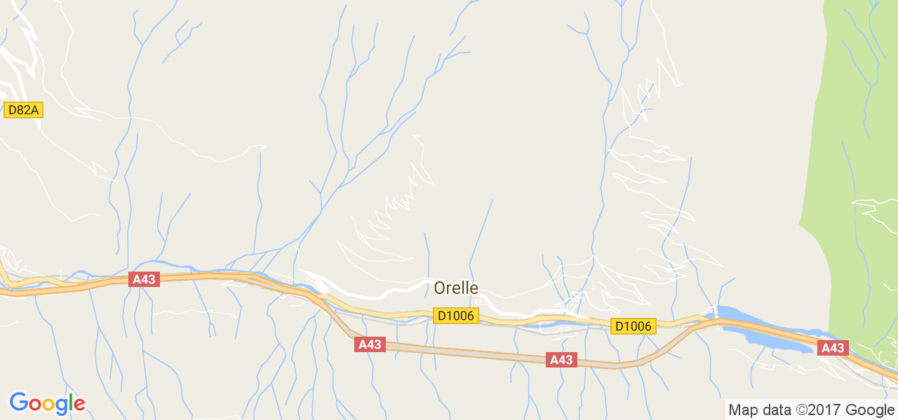 map de la ville de Orelle