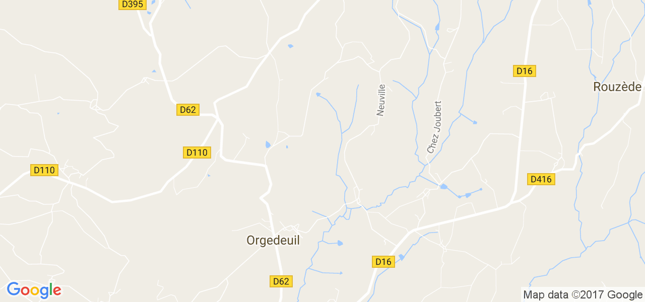 map de la ville de Orgedeuil