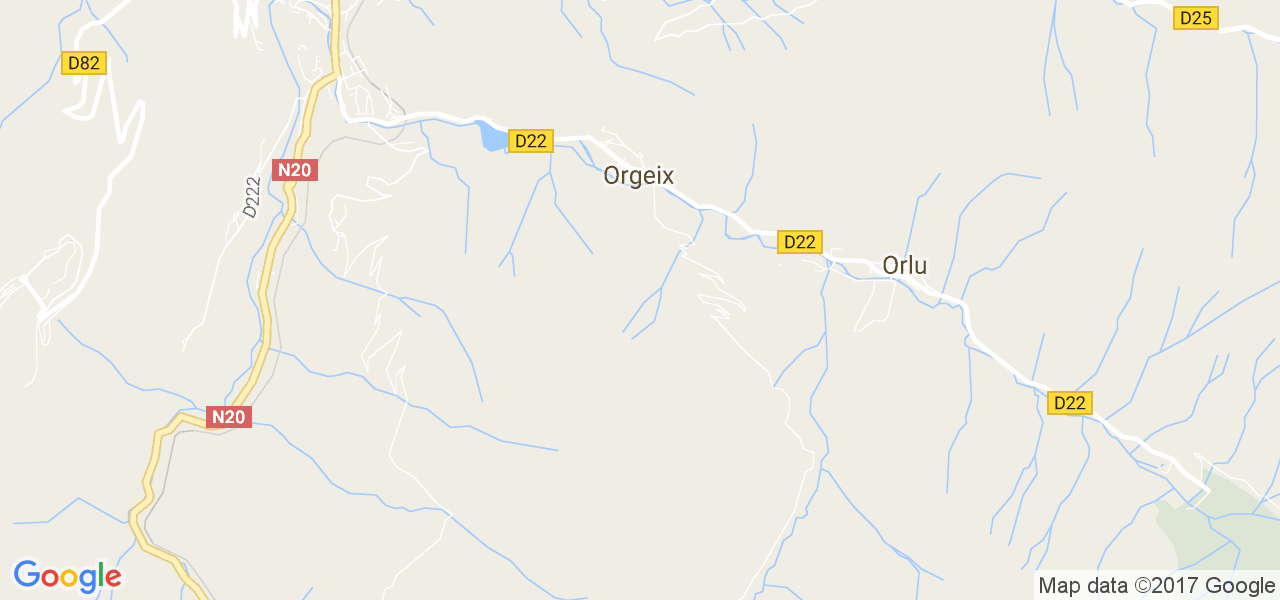 map de la ville de Orgeix