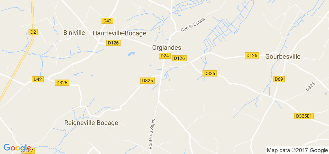 map de la ville de Orglandes