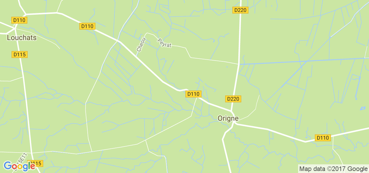 map de la ville de Origne