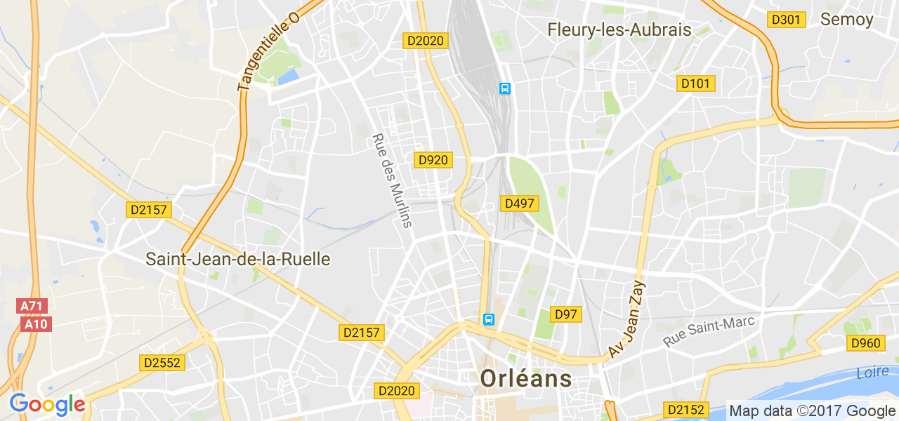 map de la ville de Orléans