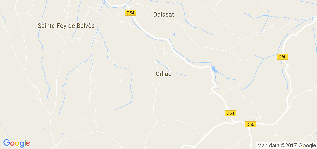 map de la ville de Orliac