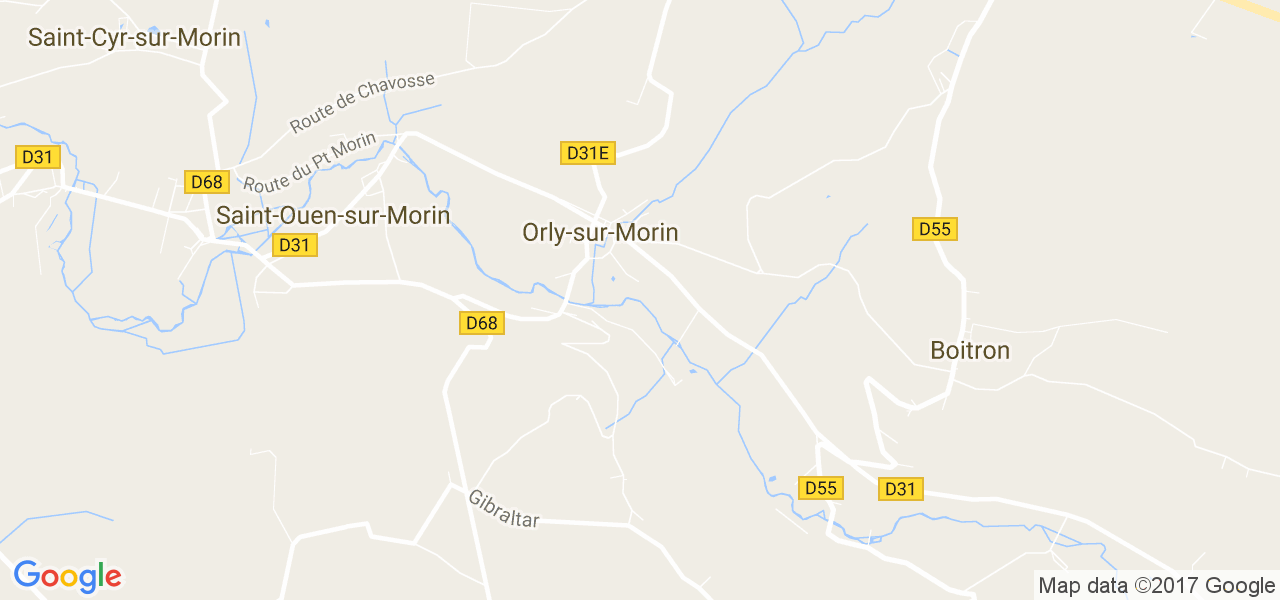 map de la ville de Orly-sur-Morin