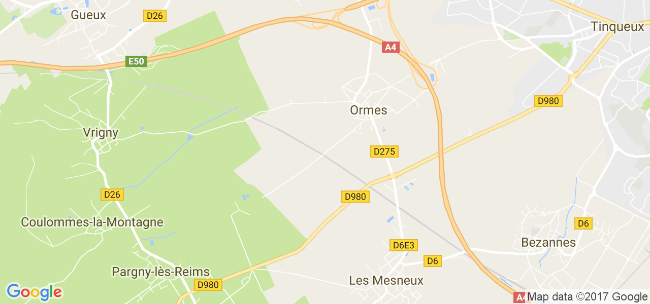 map de la ville de Ormes