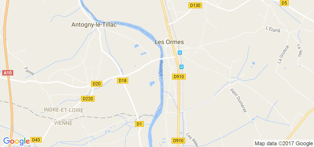 map de la ville de Ormes