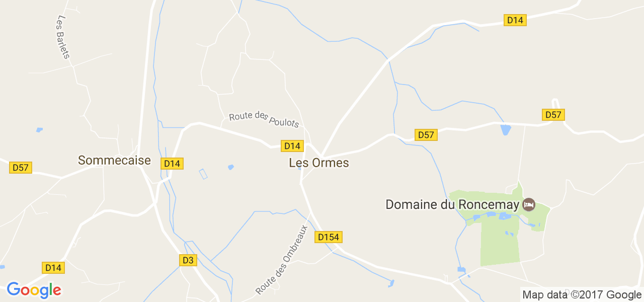 map de la ville de Ormes