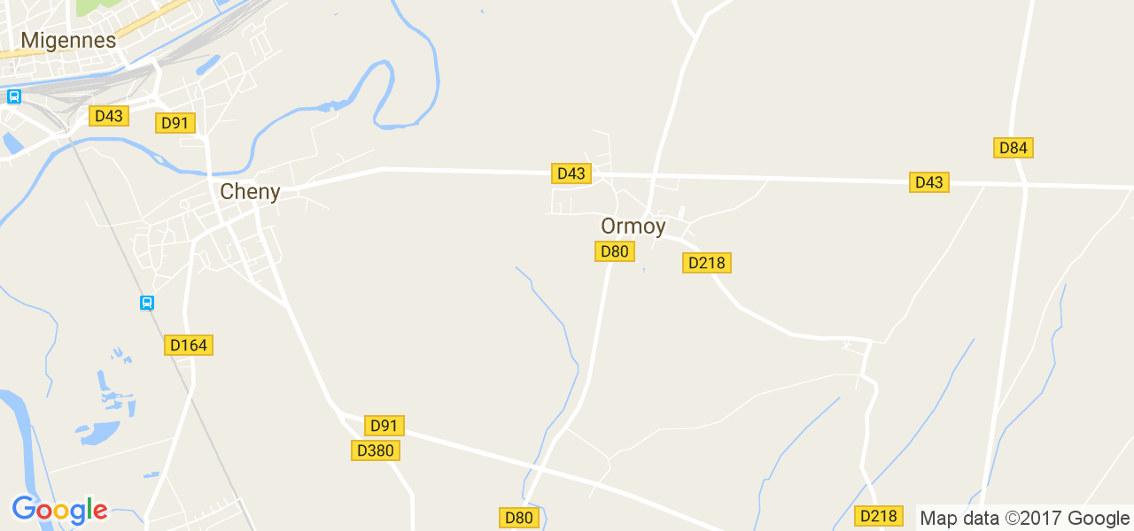 map de la ville de Ormoy