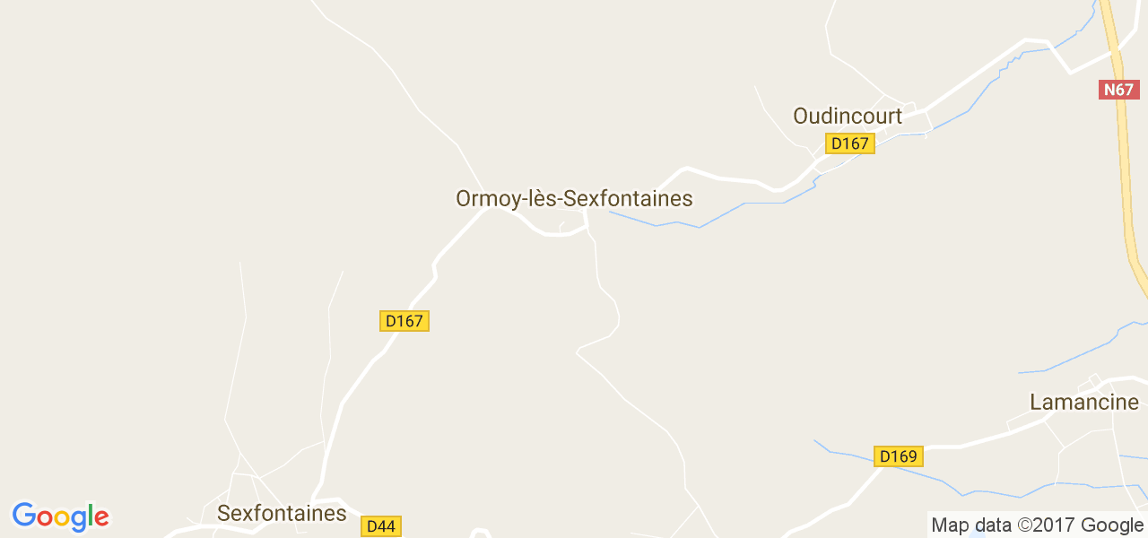 map de la ville de Ormoy-lès-Sexfontaines