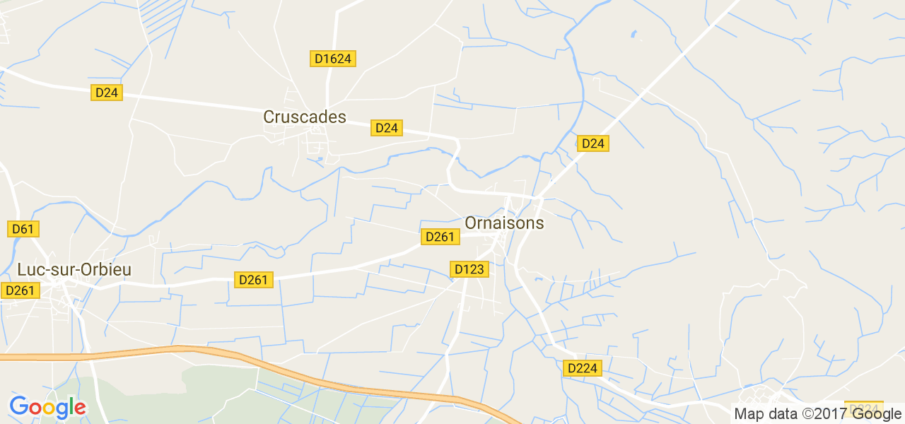 map de la ville de Ornaisons