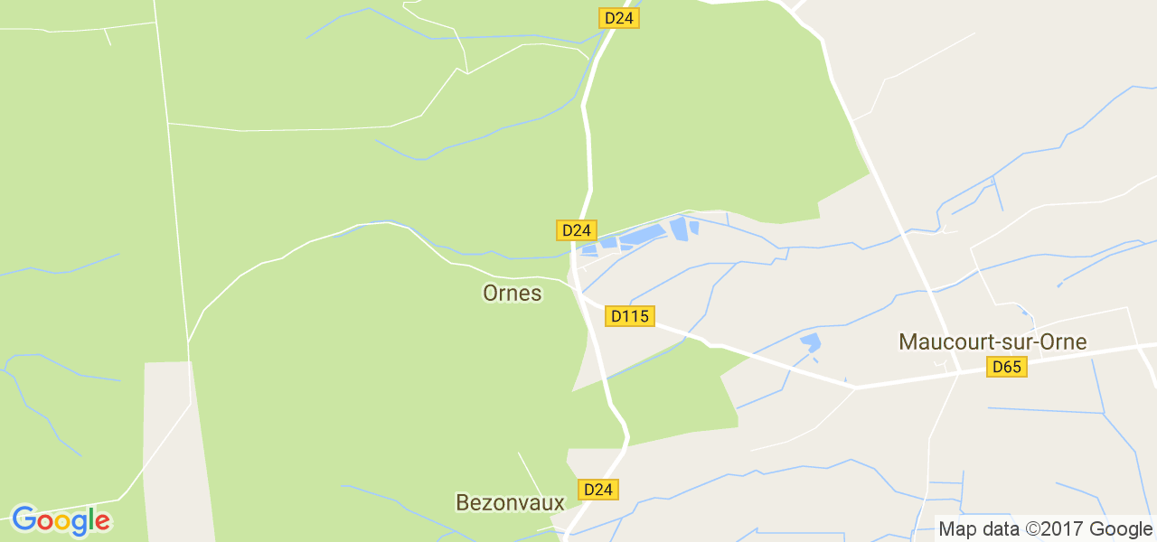 map de la ville de Ornes
