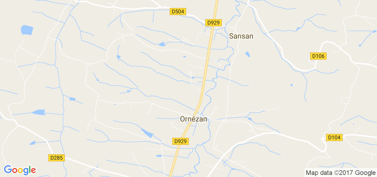 map de la ville de Ornézan