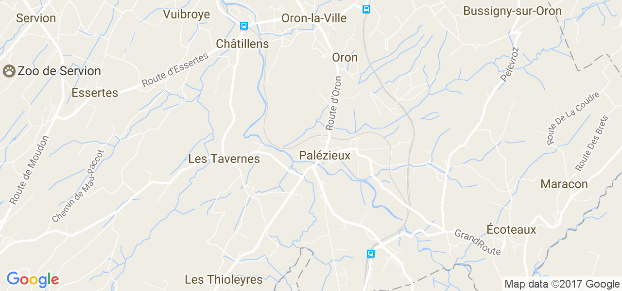 map de la ville de Oron
