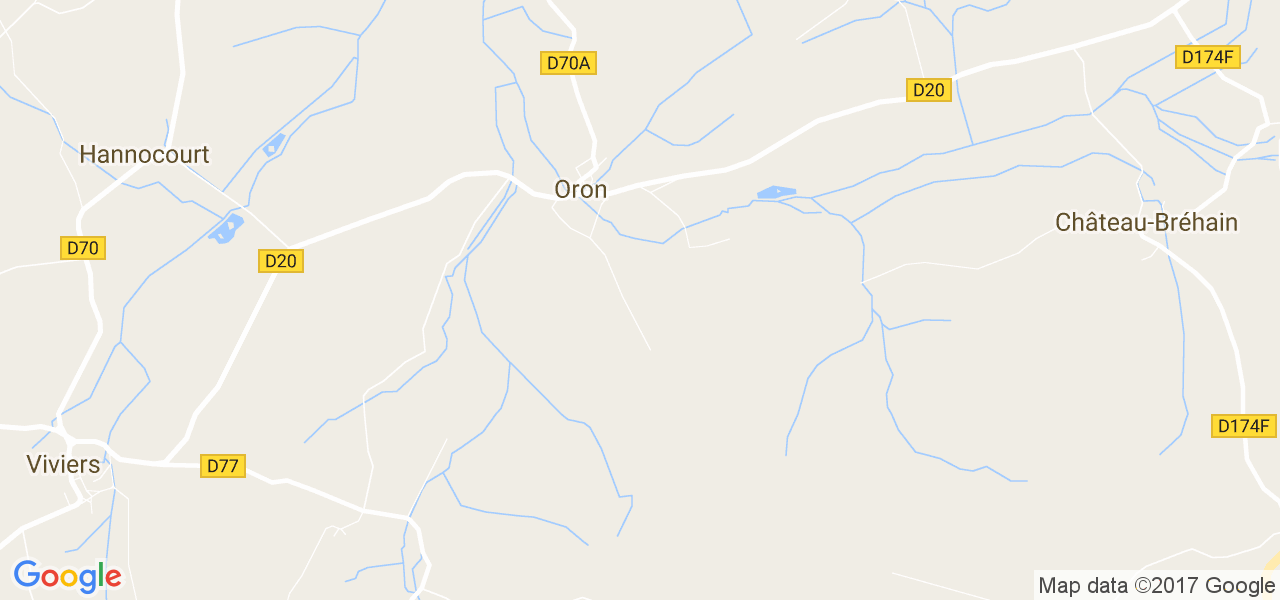 map de la ville de Oron