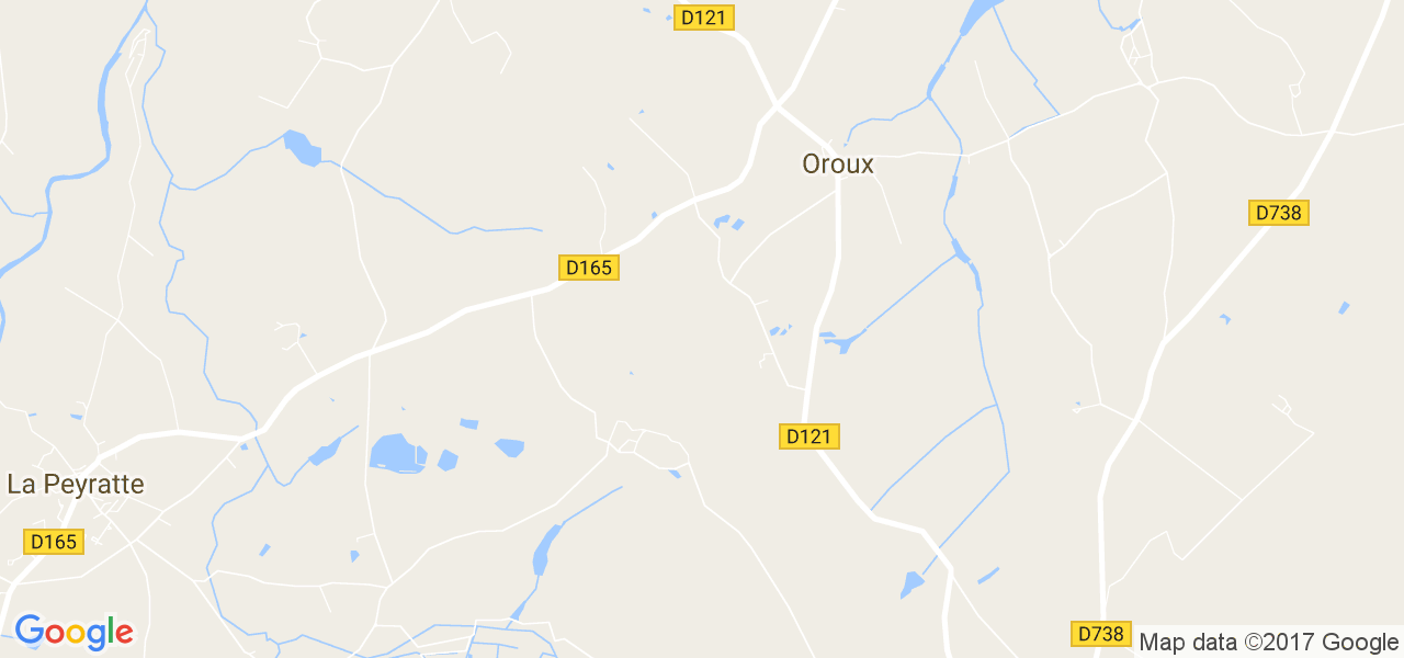 map de la ville de Oroux