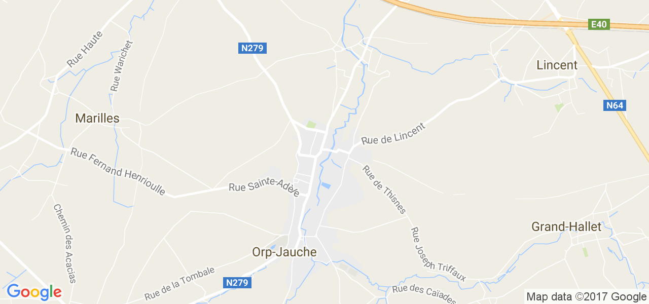 map de la ville de Orp-Le-Grand