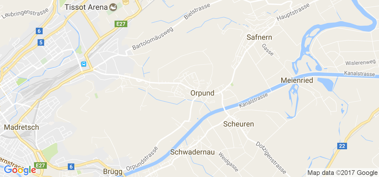 map de la ville de Orpund