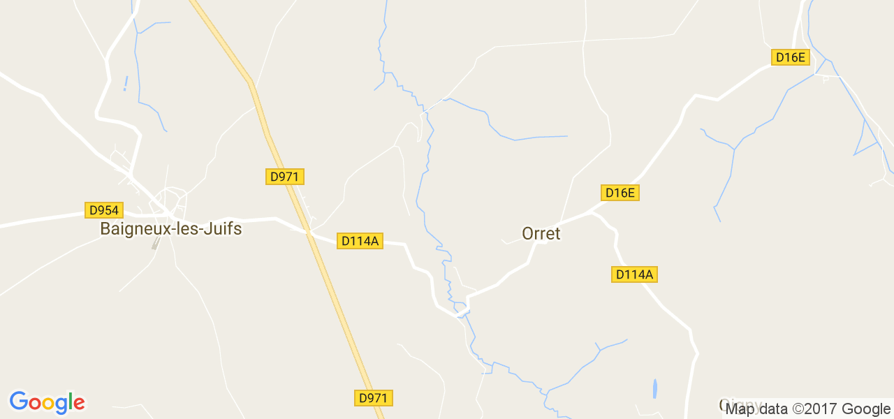 map de la ville de Orret