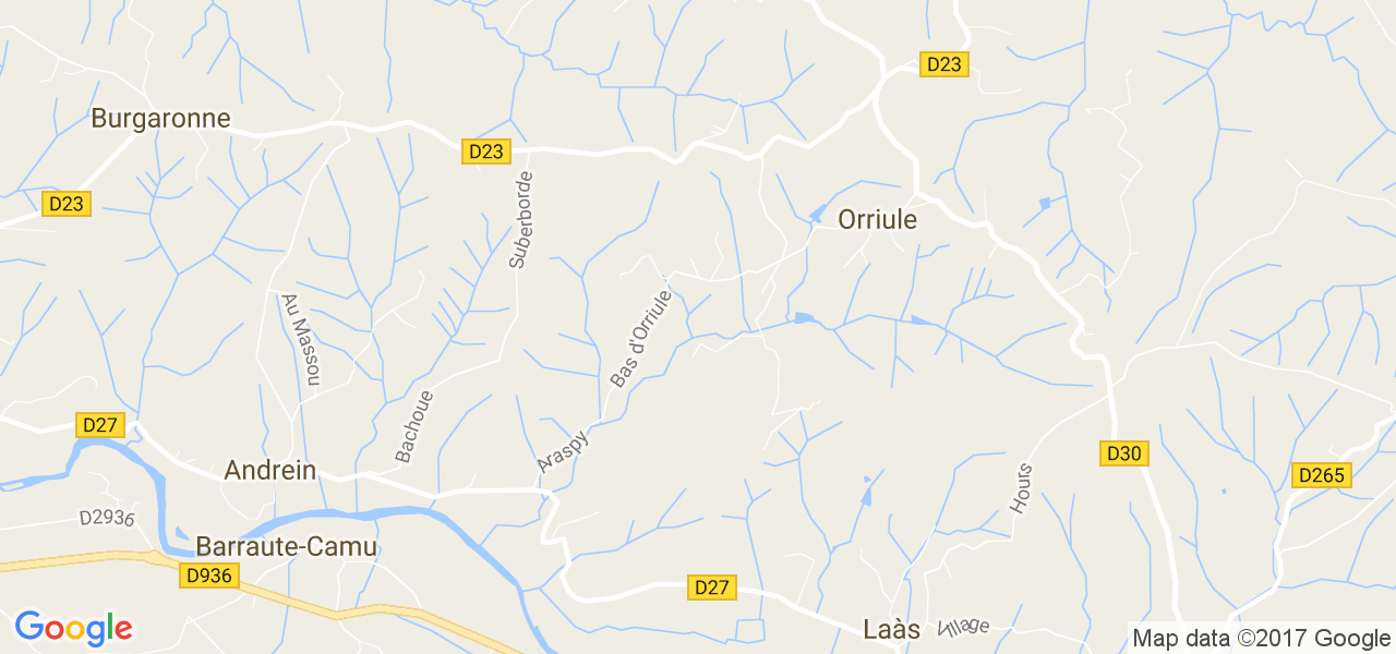 map de la ville de Orriule