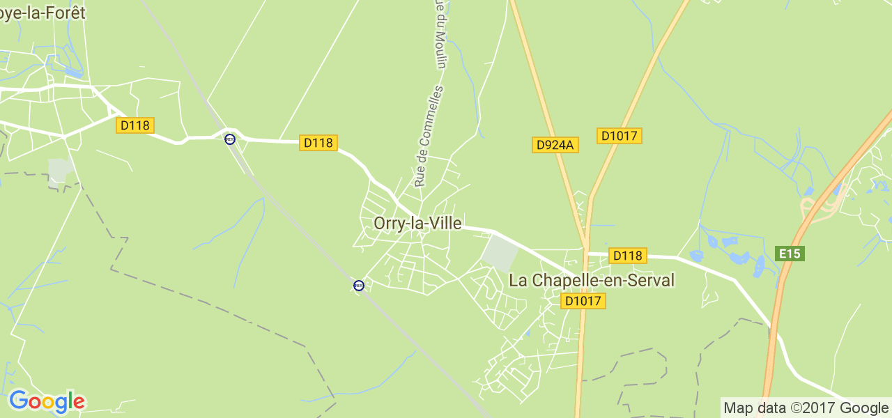 map de la ville de Orry-la-Ville