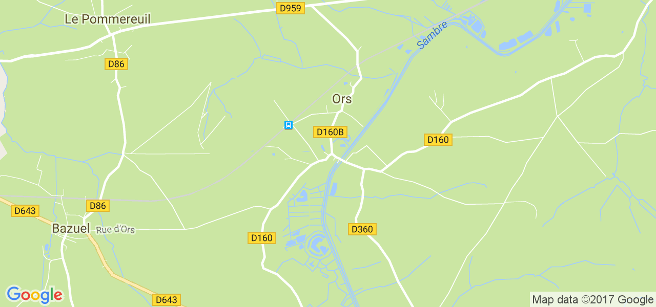 map de la ville de Ors