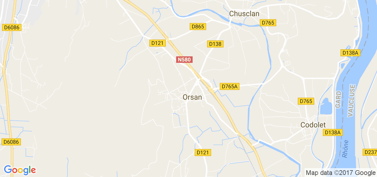 map de la ville de Orsan