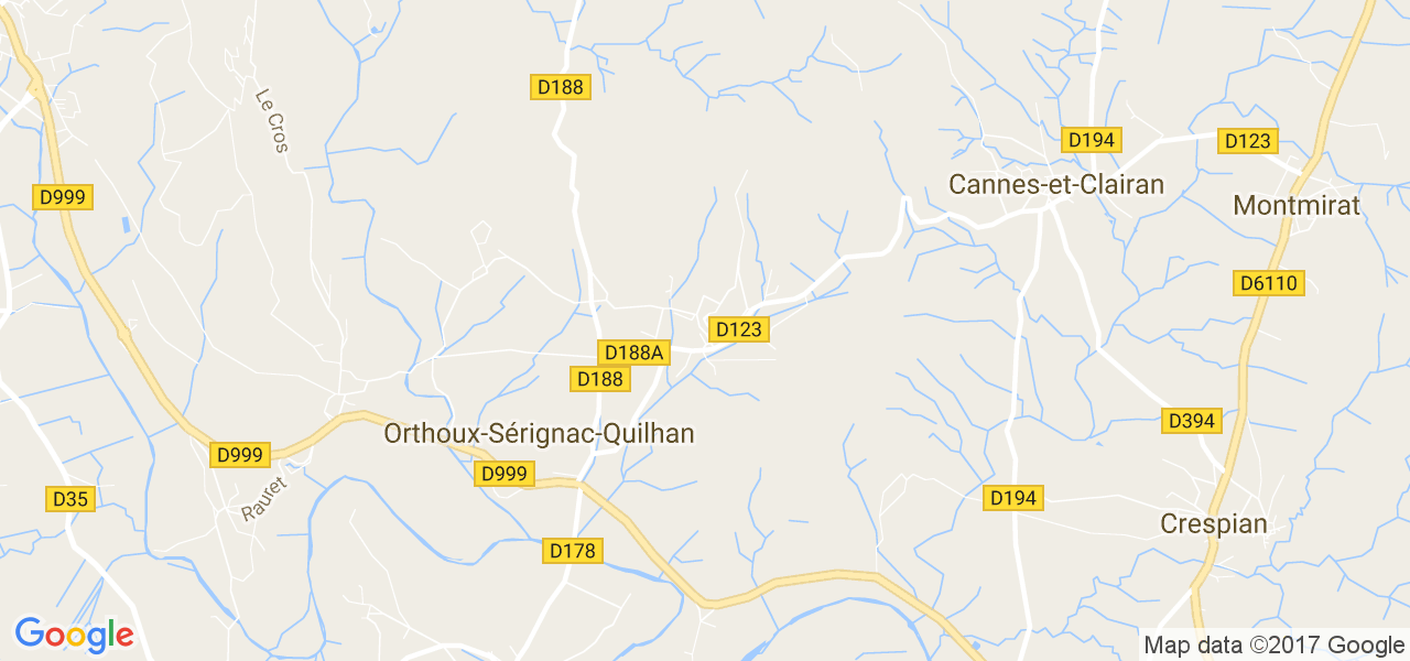 map de la ville de Orthoux-Sérignac-Quilhan