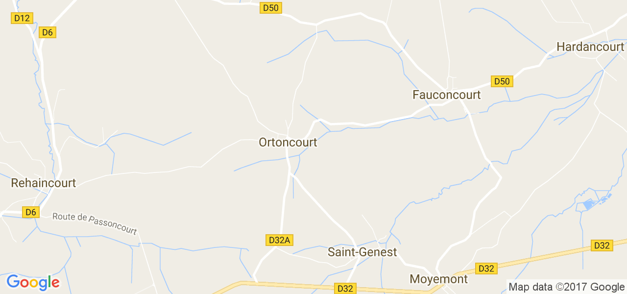 map de la ville de Ortoncourt