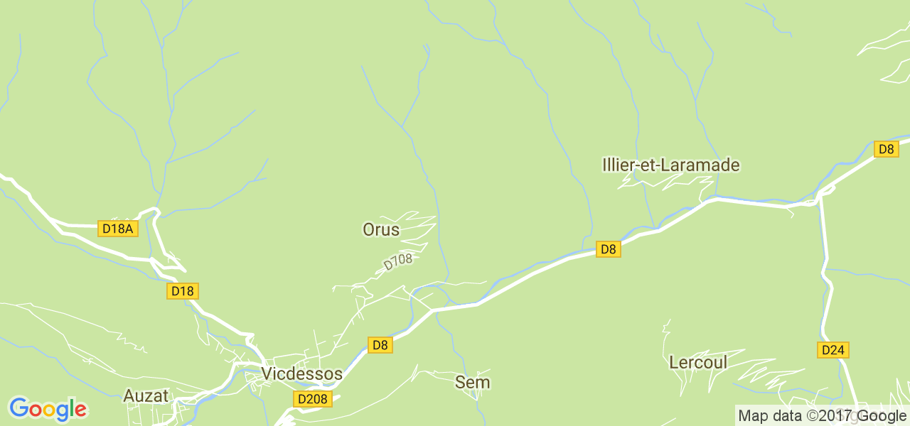 map de la ville de Orus